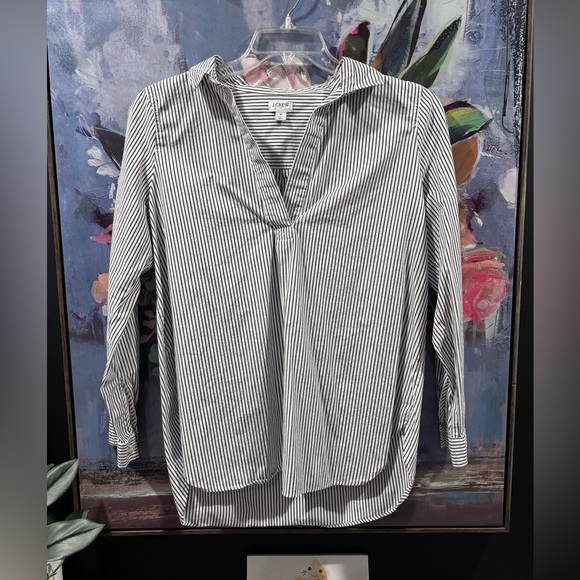J. Crew Tops - J Crew Women's Tunic Stripe Pullover Shirt Size M